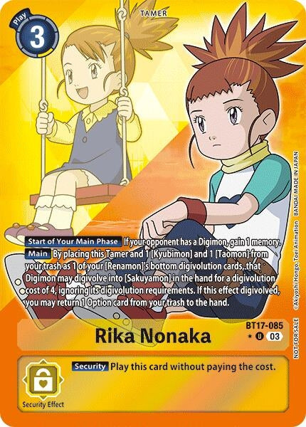 Rika Nonaka (Box Promotion Pack: Secret Crisis) (17085) [BT17] - Digimon Card Game Single