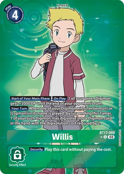 Willis (Box Promotion Pack: Secret Crisis) (17088) [BT17] - Digimon Card Game Single