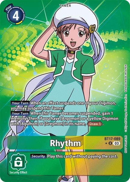 Rhythm (Box Promotion Pack: Secret Crisis) (17089) [BT17] - Digimon Card Game Single