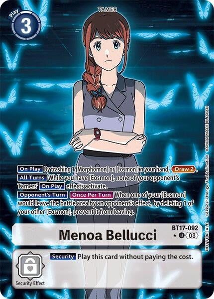 Menoa Bellucci (Box Promotion Pack: Secret Crisis) (17092) [BT17] - Digimon Card Game Single
