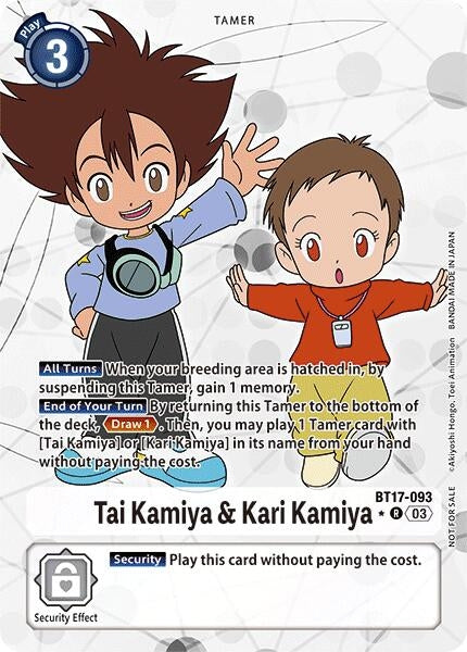 Tai Kamiya & Kari Kamiya (Box Promotion Pack: Secret Crisis) (17093) [BT17] - Digimon Card Game Single