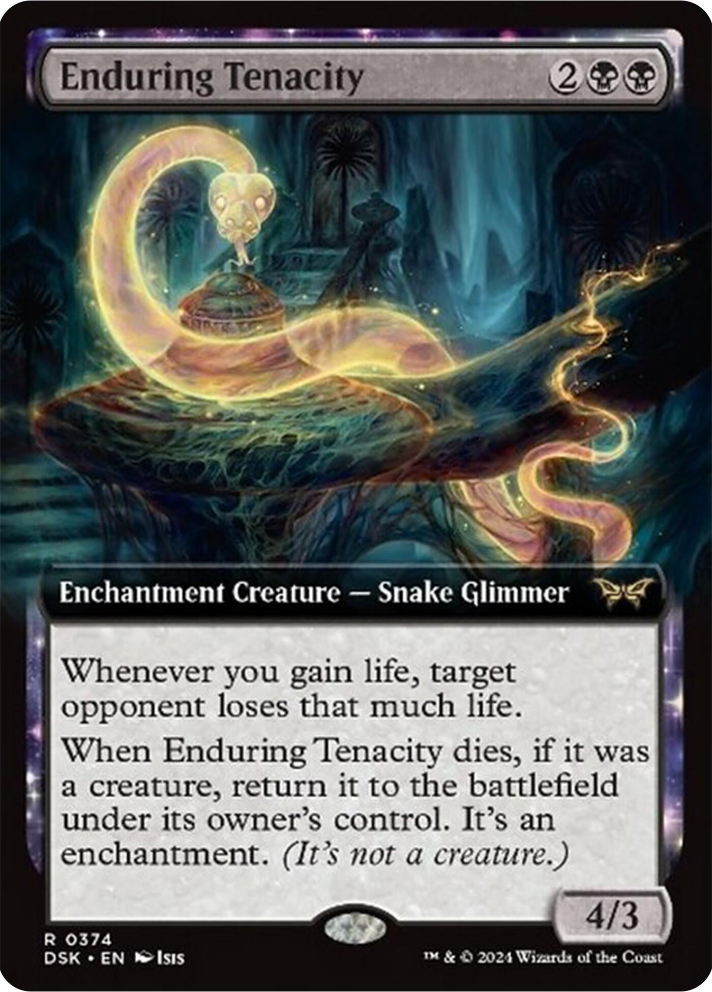 Enduring Tenacity (Extended Art) (374) [DSK] - MTG Single