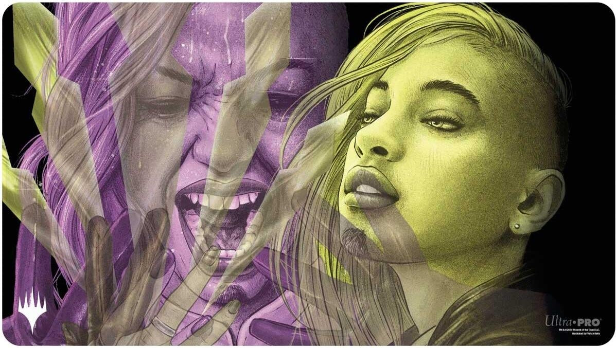 Duskmourn Playmat for Magic: The Gathering - Alt Art Key Character Mythic 3 (Niko Light of Hope - Double Exposure Alt)