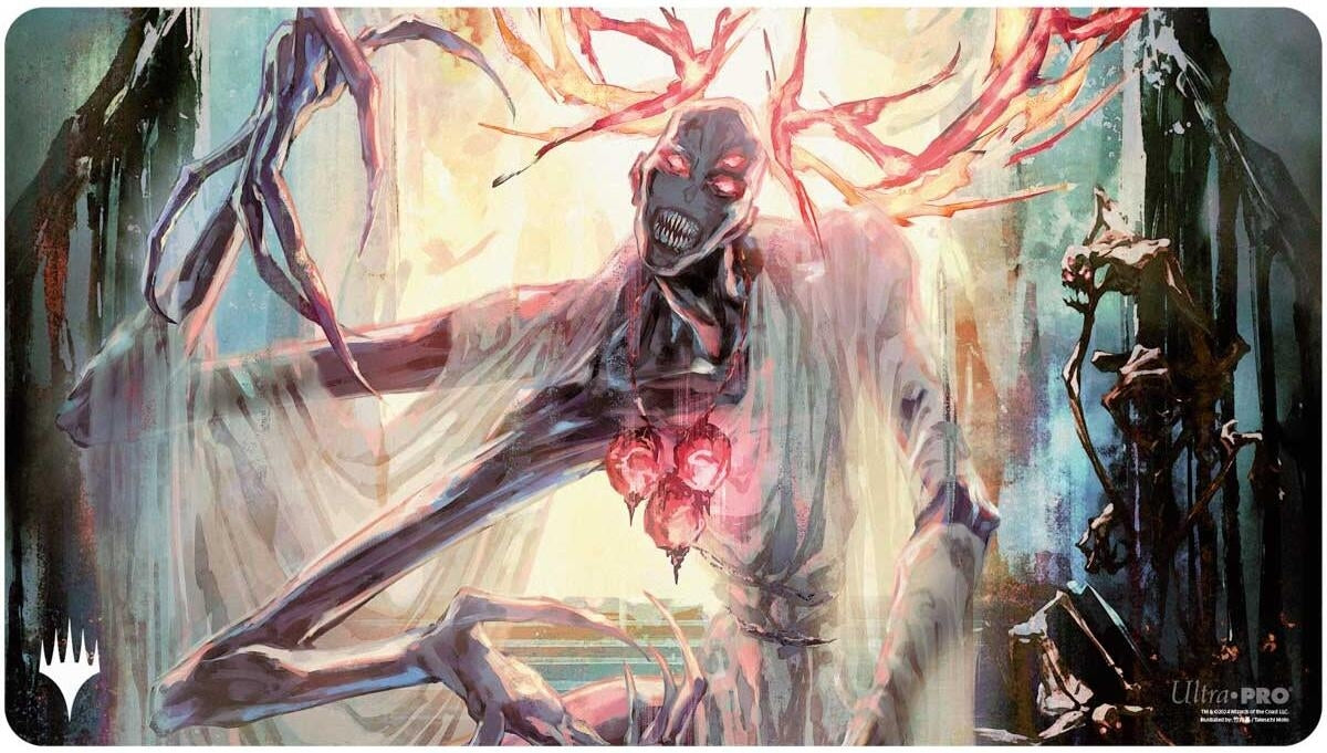 Duskmourn Playmat for Magic: The Gathering - Mythic Cycle White (Overlord of the Mistmoors) - Playmats Sealed