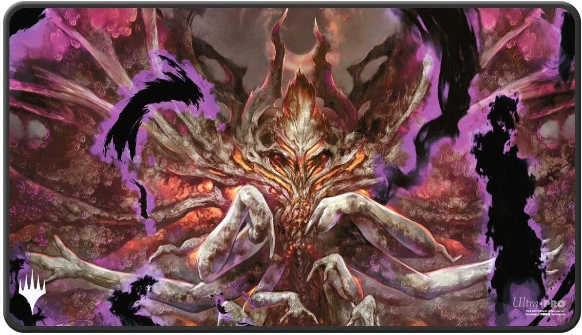 Duskmourn Black Stitched Playmat for Magic: The Gathering - Special Guest - Guest Artist 2 (Damnation) - Playmats Sealed