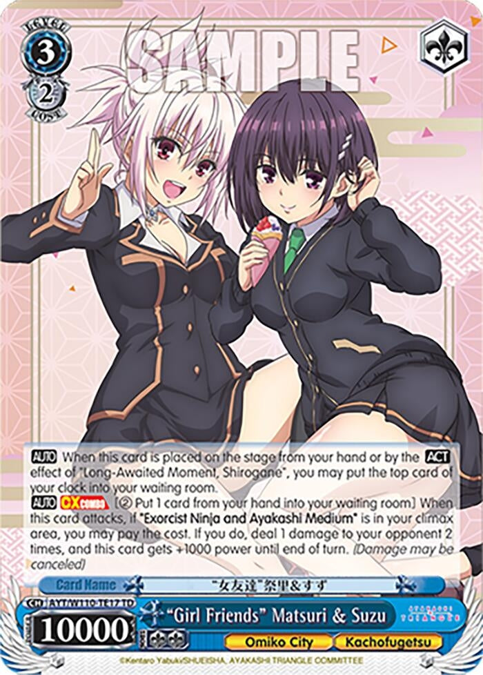 ’Girl Friends’ Matsuri & Suzu (11017) [AYT] - Weiss Schwarz Single