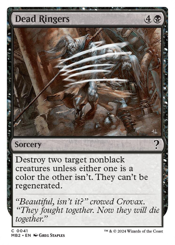 Dead Ringers (White Border) (41) [MB2] - MTG Single