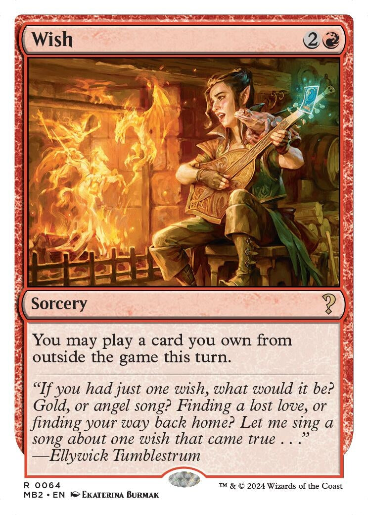 Wish (White Border) (64) [MB2] - MTG Single