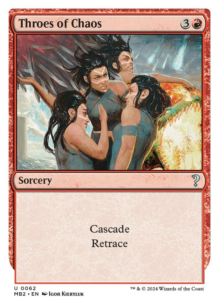 Throes of Chaos (White Border) (62) [MB2] - MTG Single