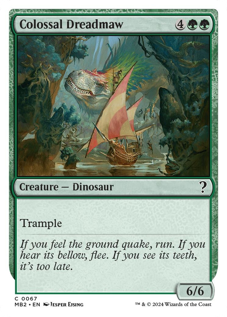 Colossal Dreadmaw (White Border) (67) [MB2] - MTG Single
