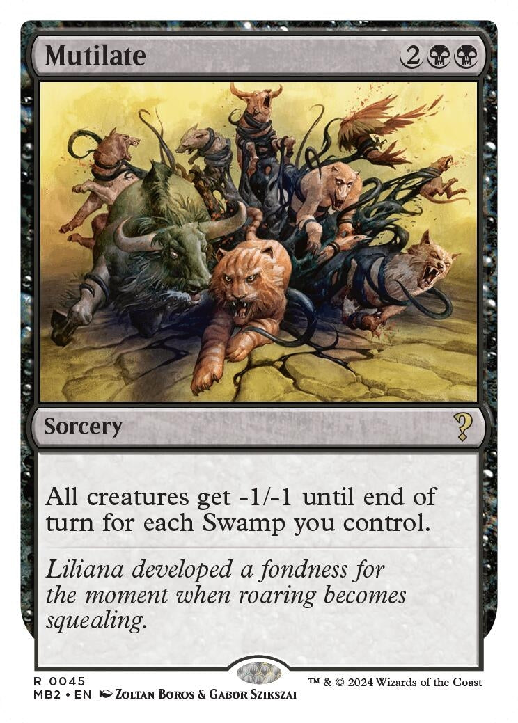 Mutilate (White Border) (45) [MB2] - MTG Single