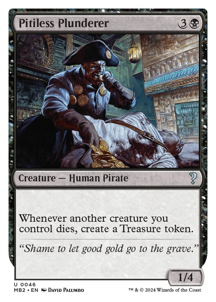 Pitiless Plunderer (White Border) (46) [MB2] - MTG Single