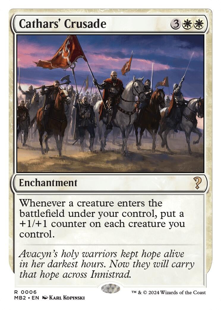 Cathars’ Crusade (White Border) (6) [MB2] - MTG Single