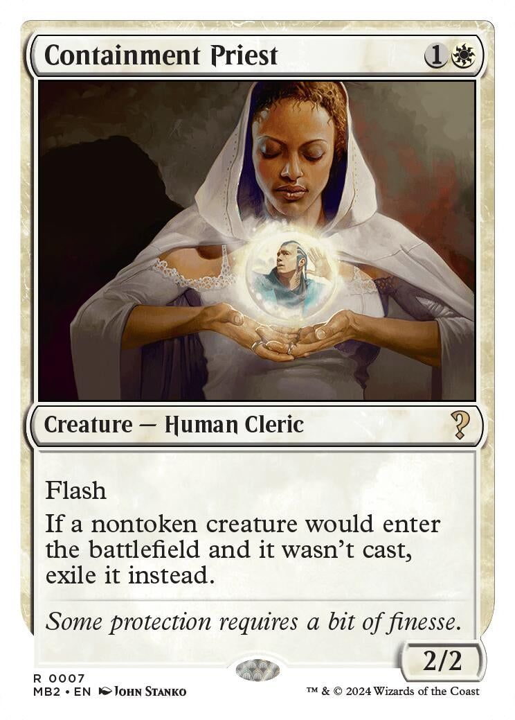 Containment Priest (White Border) (7) [MB2] - MTG Single