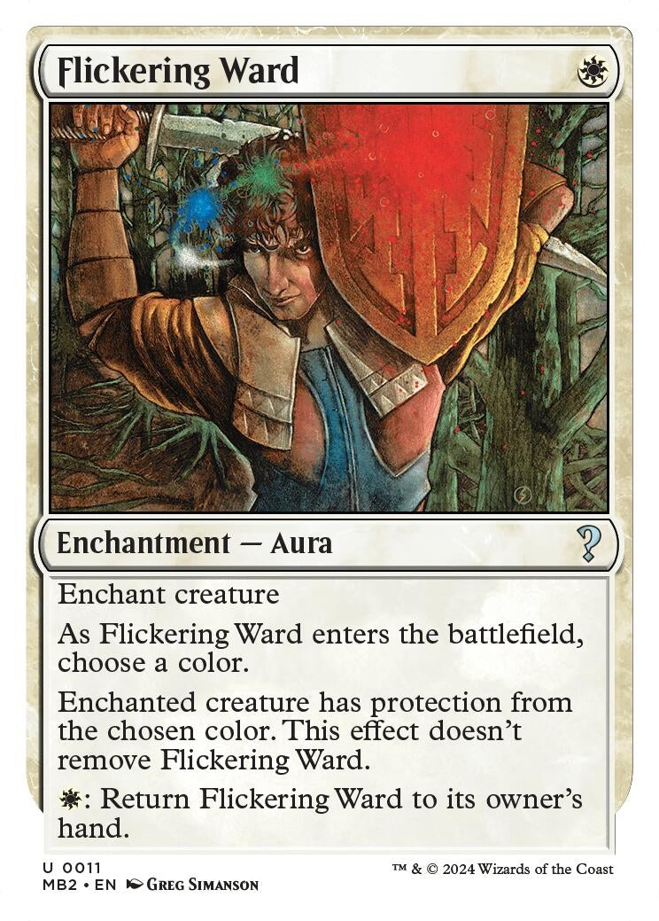 Flickering Ward (White Border) (11) [MB2] - MTG Single