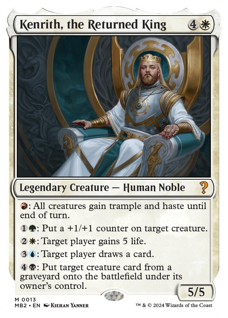 Kenrith the Returned King (White Border) (13) [MB2] - MTG Single