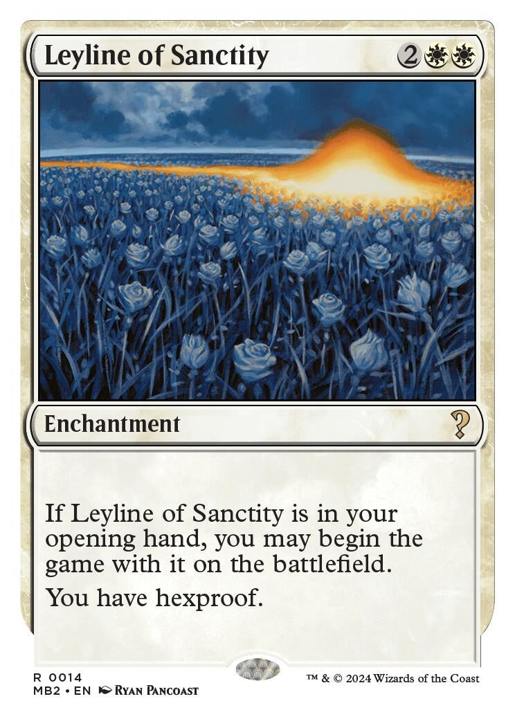 Leyline of Sanctity (White Border) (14) [MB2] - MTG Single