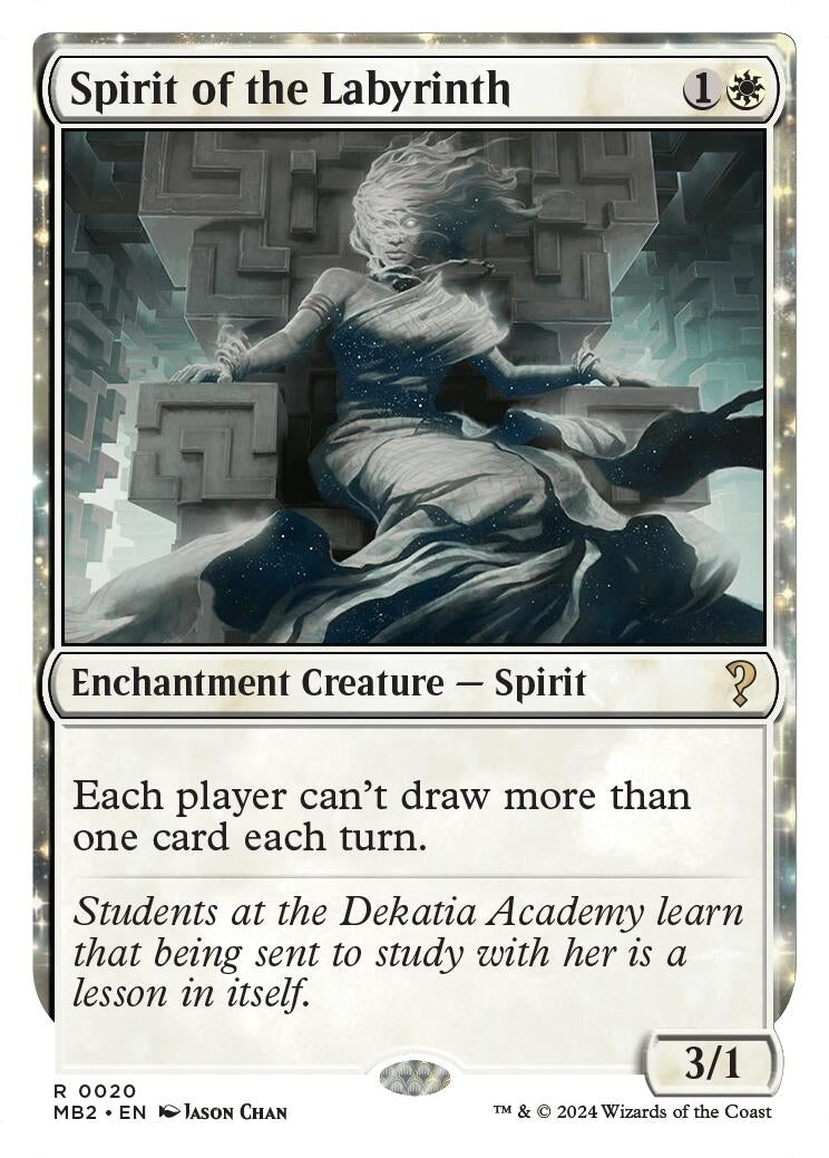 Spirit of the Labyrinth (White Border) (20) [MB2] - MTG Single