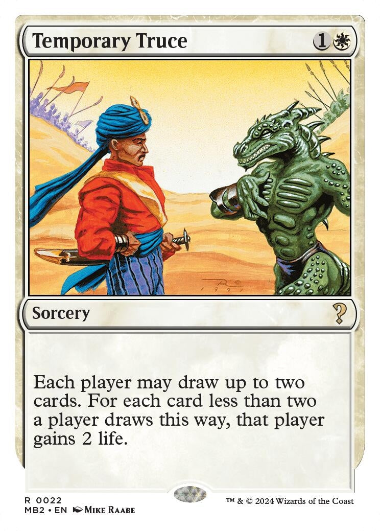 Temporary Truce (White Border) (22) [MB2] - MTG Single
