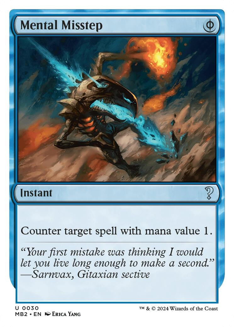 Mental Misstep (White Border) (30) [MB2] - MTG Single