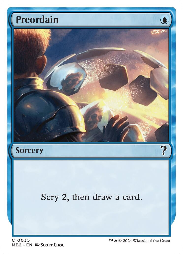 Preordain (White Border) (35) [MB2] - MTG Single