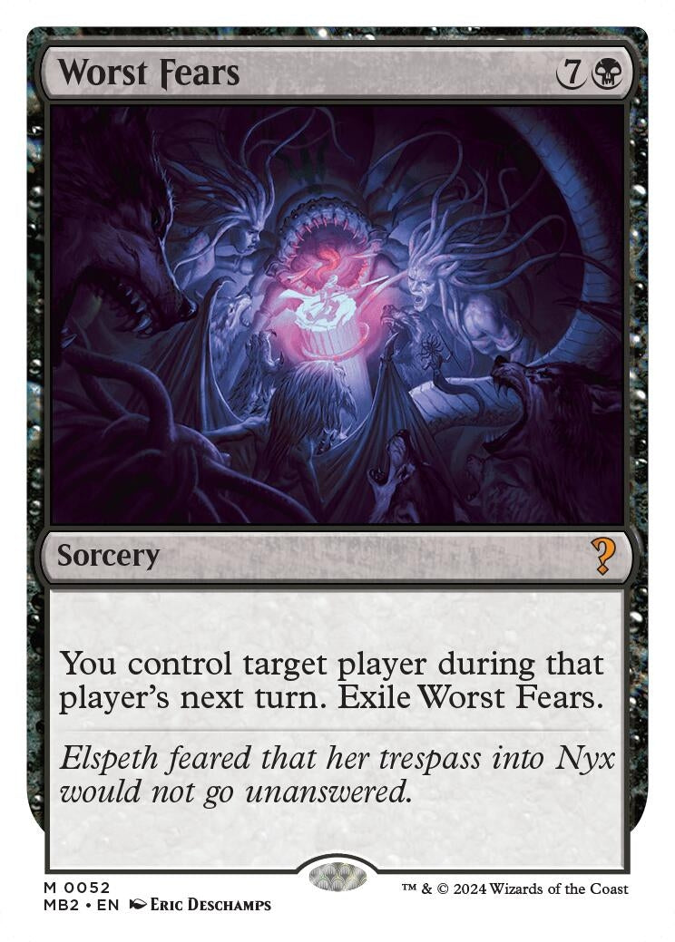Worst Fears (White Border) (52) [MB2] - MTG Single