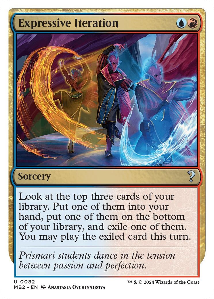 Expressive Iteration (White Border) (82) [MB2] - MTG Single