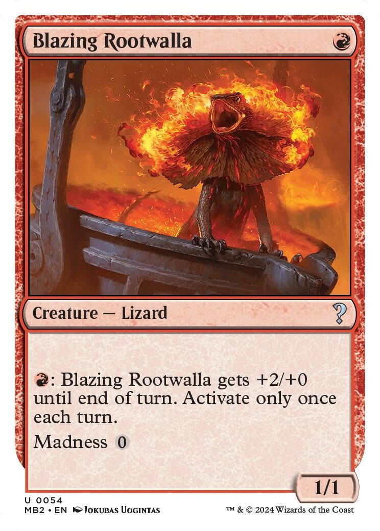 Blazing Rootwalla (White Border) (54) [MB2] - MTG Single