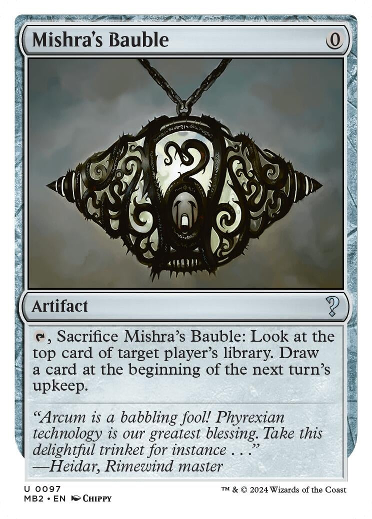 Mishra’s Bauble (White Border) (97) [MB2] - MTG Single