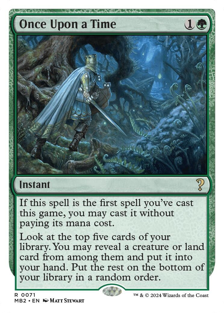 Once Upon a Time (White Border) (71) [MB2] - MTG Single