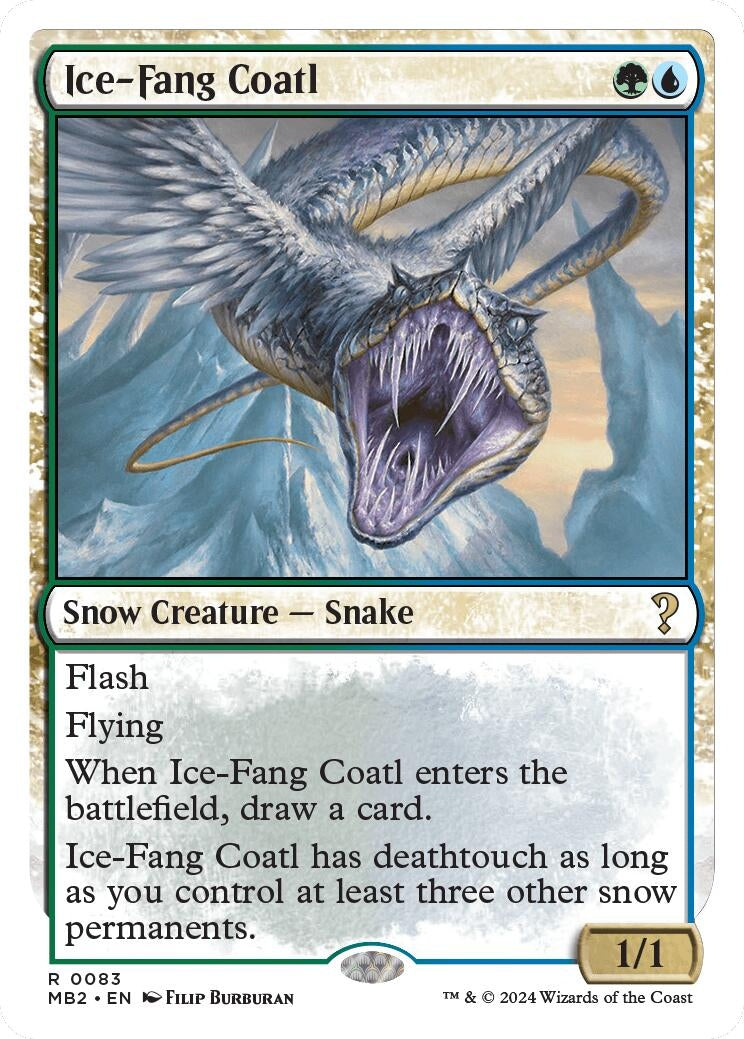 Ice-Fang Coatl (White Border) (83) [MB2] - MTG Single