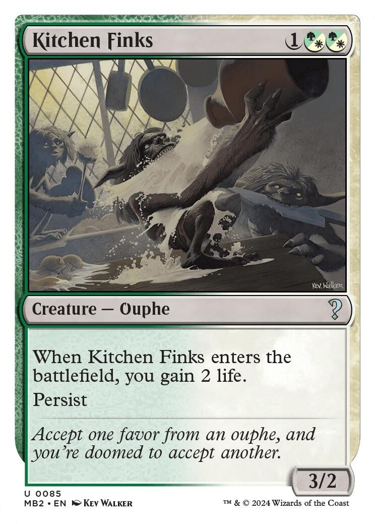 Kitchen Finks (White Border) (85) [MB2] - MTG Single