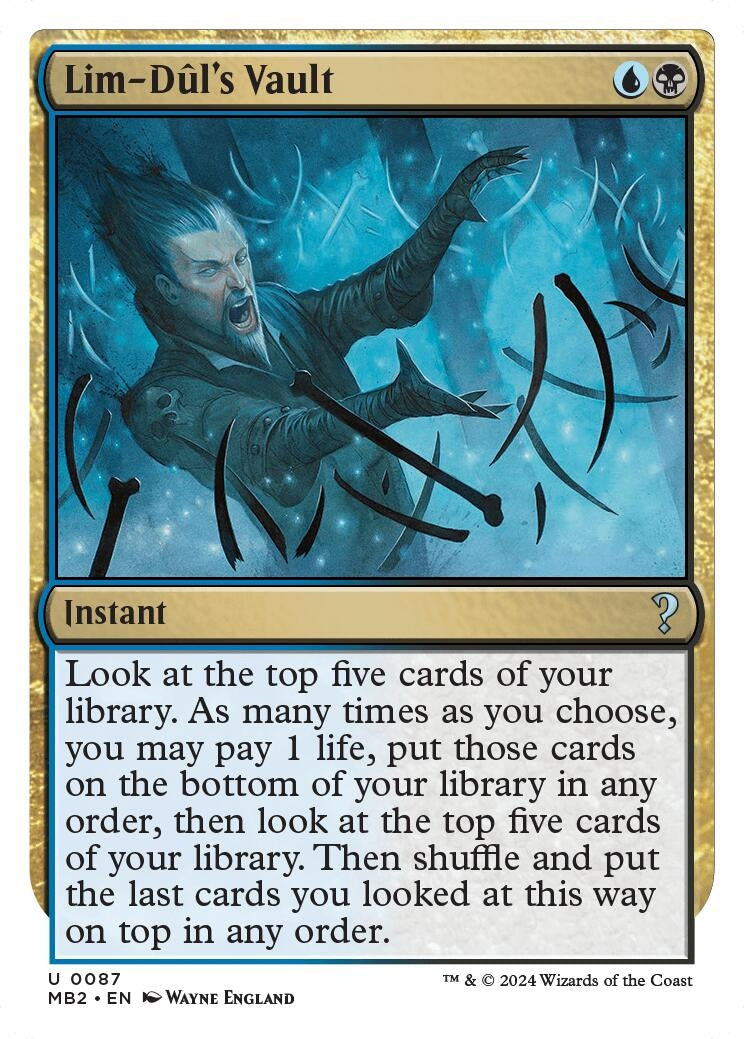 Lim-Dul’s Vault (White Border) (87) [MB2] - MTG Single
