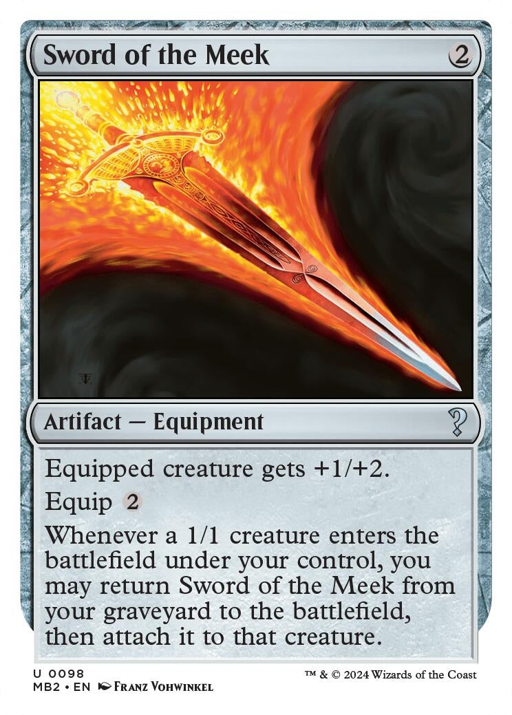 Sword of the Meek (White Border) (98) [MB2] - MTG Single