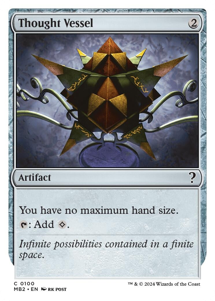 Thought Vessel (White Border) (100) [MB2] - MTG Single