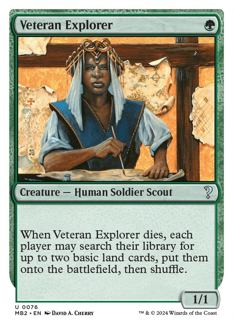 Veteran Explorer (White Border) (76) [MB2] - MTG Single