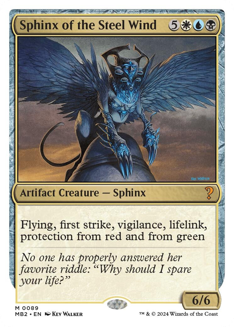 Sphinx of the Steel Wind (White Border) (89) [MB2] - MTG Single