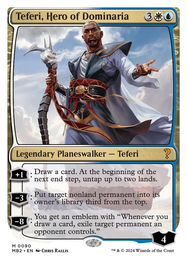 Teferi Hero of Dominaria (White Border) (90) [MB2] - MTG Single