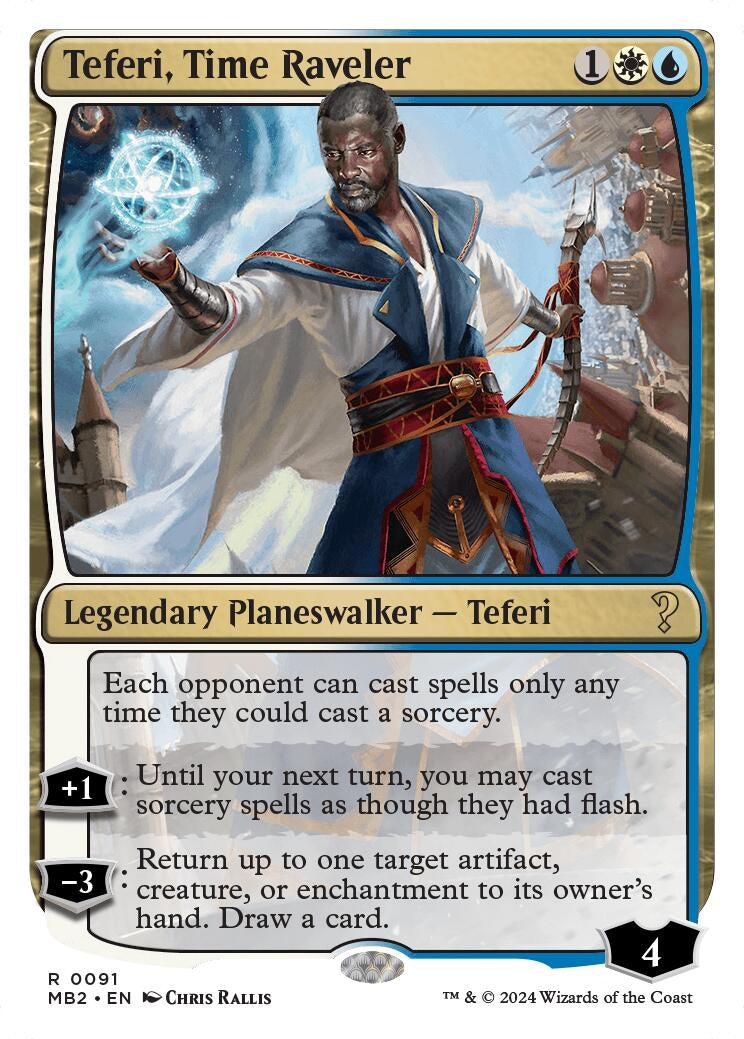 Teferi Time Raveler (White Border) (91) [MB2] - MTG Single