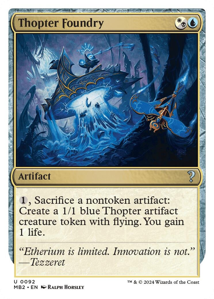 Thopter Foundry (White Border) (92) [MB2] - MTG Single