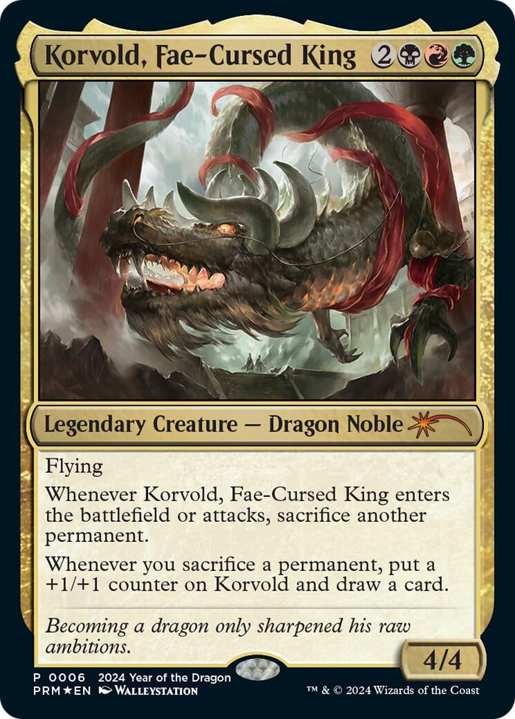 Korvold Fae-Cursed King (Year of the Dragon 2024) (6) [SSP] - MTG Single
