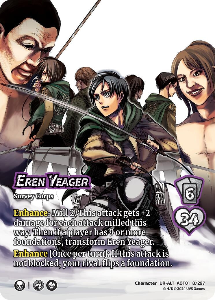 Eren Yeager // Eren Attack Titan (Alternate Art) (8) [AOT1] - UniVersus Single