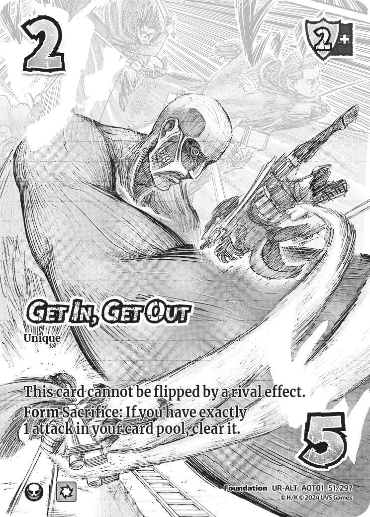 Get In Get Out (Alternate Art) (51) [AOT1] - UniVersus Single