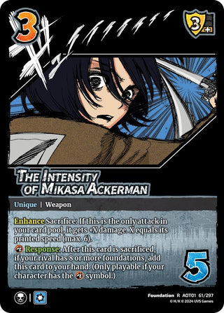 The Intensity of Mikasa Ackerman (61) [AOT1] - UniVersus Single