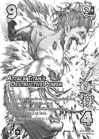 Attack Titan’s Destructive Power (Alternate Art) (110) [AOT1] - UniVersus Single