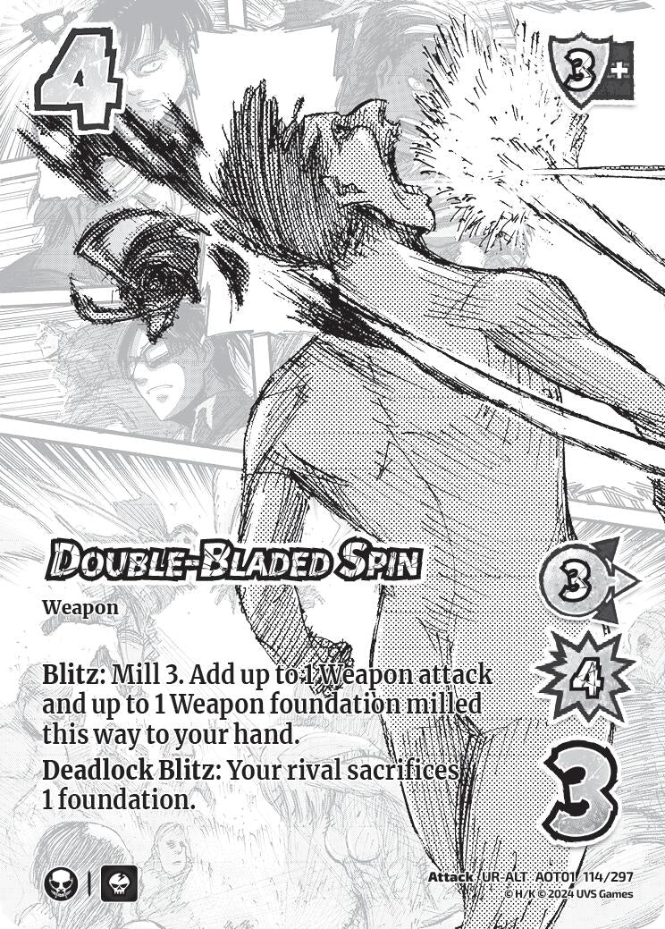 Double-Bladed Spin (Alternate Art) (114) [AOT1] - UniVersus Single