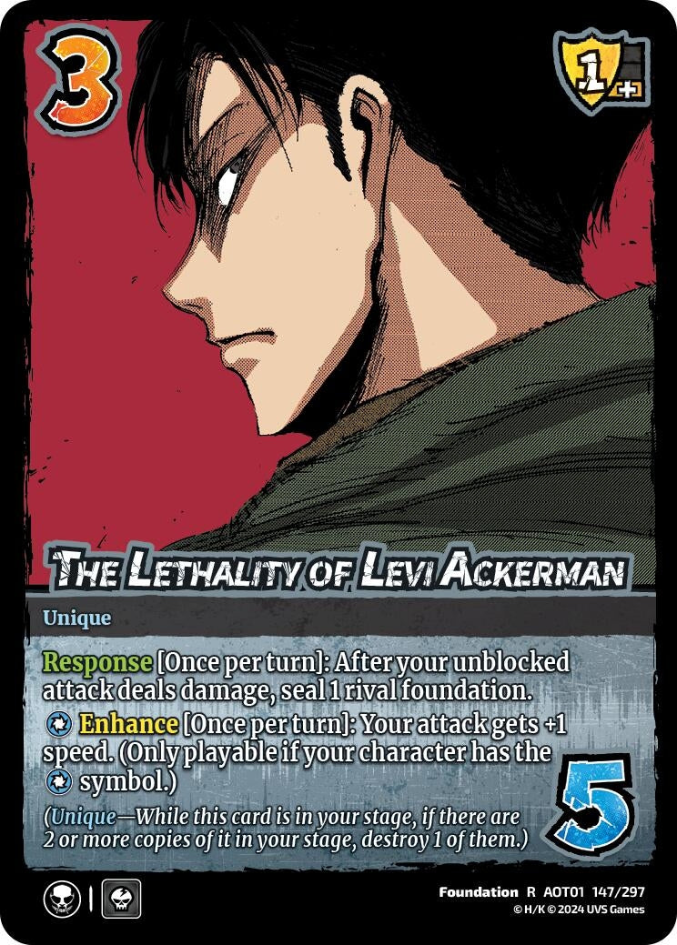 The Lethality of Levi Ackerman (147) [AOT1] - UniVersus Single