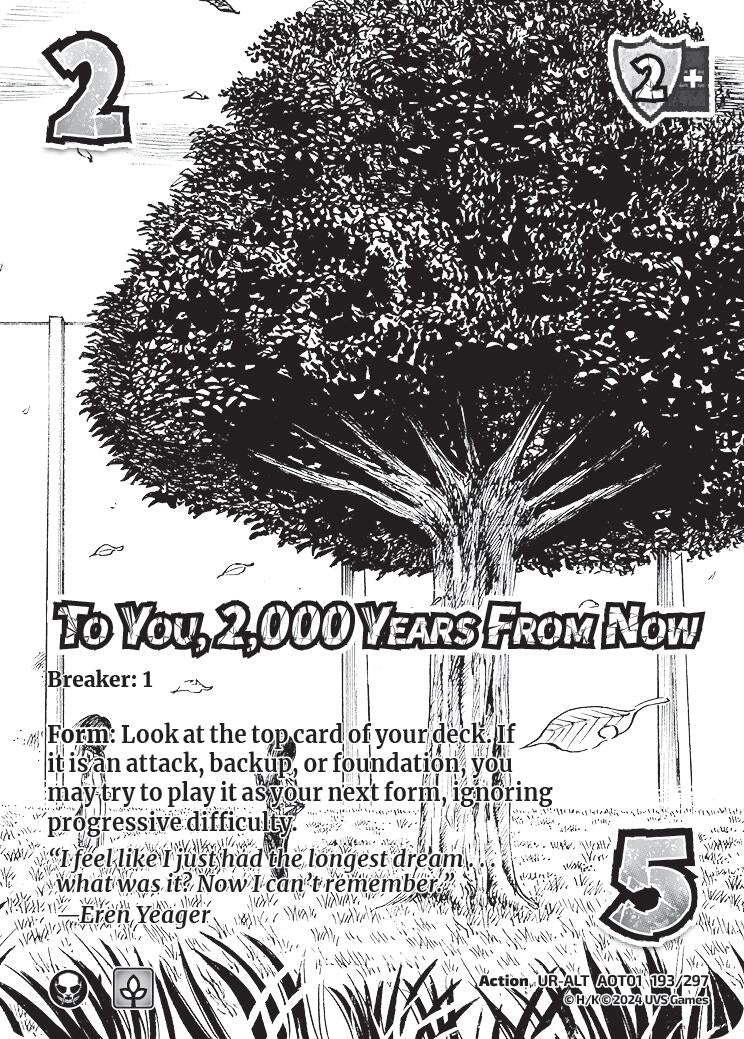 To You 2,000 Years From Now (Alternate Art) (193) [AOT1] - UniVersus Single