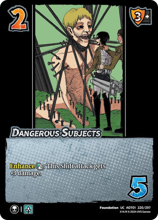 Dangerous Subjects (220) [AOT1] - UniVersus Single
