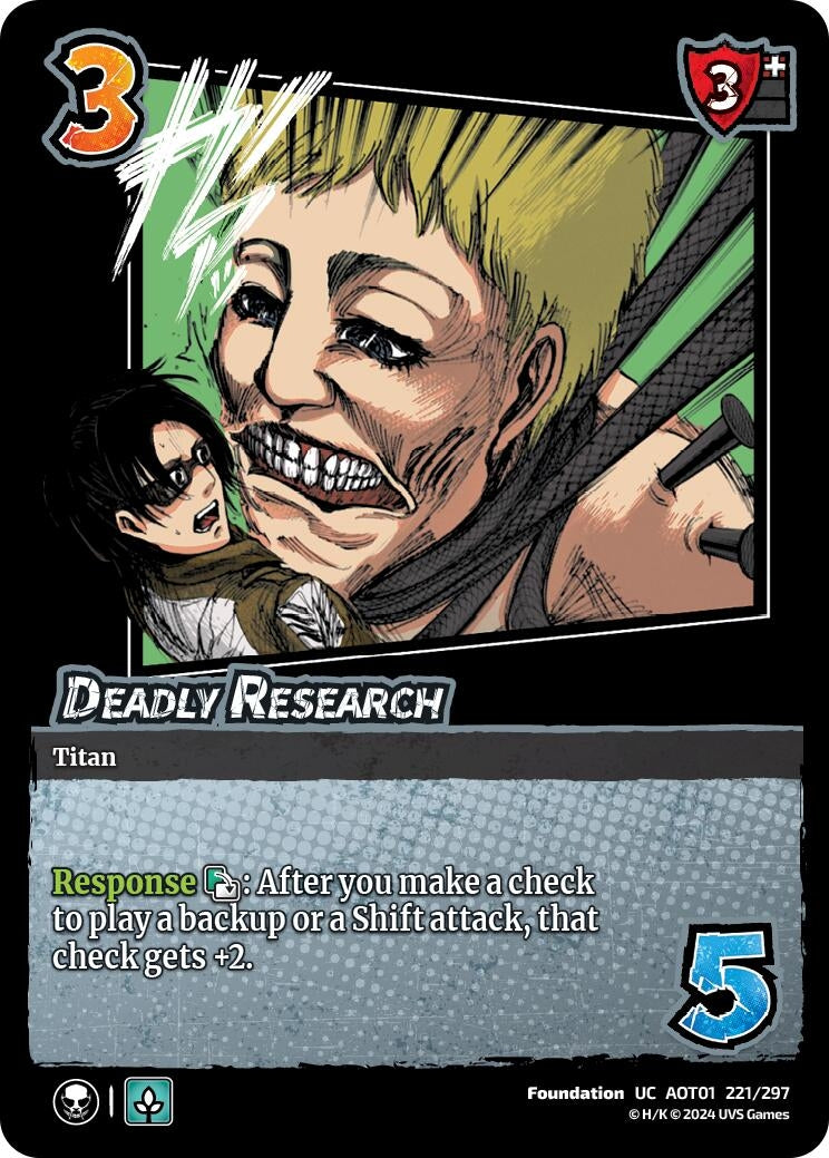 Deadly Research (221) [AOT1] - UniVersus Single